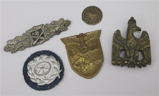 Krim Shield, HJ Drum Hanger, Drivers badge, Medal Close combat clasp